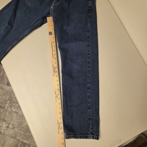 Levis 505 Jeans Mens 34x30 Regular Fit Straight Leg Blue Western Country Cowboy - Picture 5 of 13